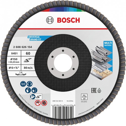 BOSCH Lamelový brúsny kotúč X451, 150 × 22,23 mm, G60, T29 2608626154