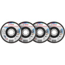 BOSCH Sada lamelových brúsnych kotúčov X451,115x22,23 mm, G40; 60; 80; 120, T29 2608626159