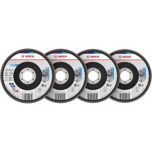 BOSCH Sada lamelových brúsnych kotúčov X451,125x22,23 mm, G40; 60; 80; 120, T29 2608626160