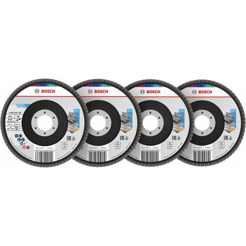 BOSCH Sada lamelových brúsnych kotúčov X451,125x22,23 mm, G40; 60; 80; 120, T27 2608626166