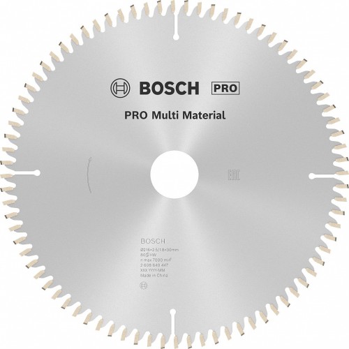 BOSCH Kotúč PRO Multi Material pre okružné píly, 216 × 2,5 × 30 mm, T80 2608640447