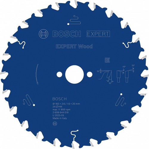 BOSCH Expert for Wood Pílový kotúč, 160 × 2,6/1,6 × 20 mm, T24 2608644019