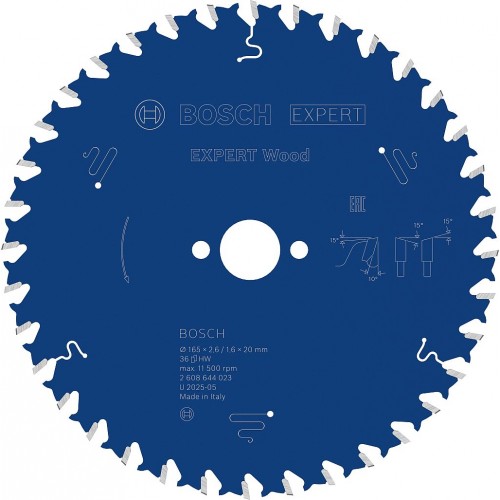 BOSCH Expert for Wood Pílový kotúč, 165 × 2,6/1,6 × 20 mm, T36 2608644023