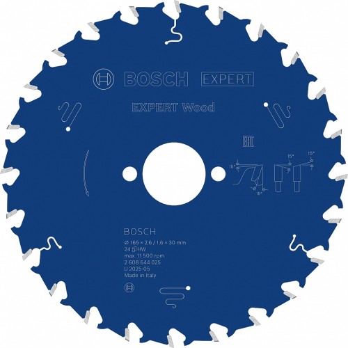 BOSCH Pílový kotúč Expert for Wood, 165 × 2,6/1,6 × 30 mm, T24 2608644025