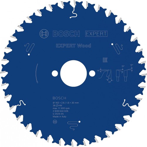 BOSCH Pílový kotúč Expert for Wood, 165 × 2,6/1,6 × 30 mm, T36 2608644026
