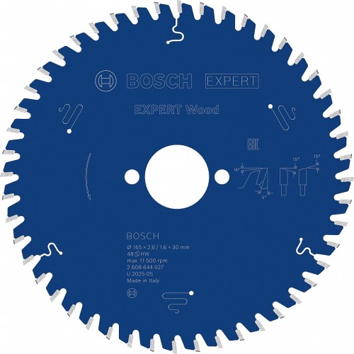 BOSCH Pílový kotúč Expert for Wood, 165 × 2,6/1,6 × 30 mm, T48 2608644027