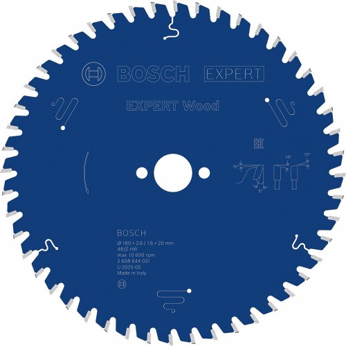 BOSCH Pílový kotúč Expert for Wood, 180 × 2,6/1,6 × 20 mm, T48 608644031