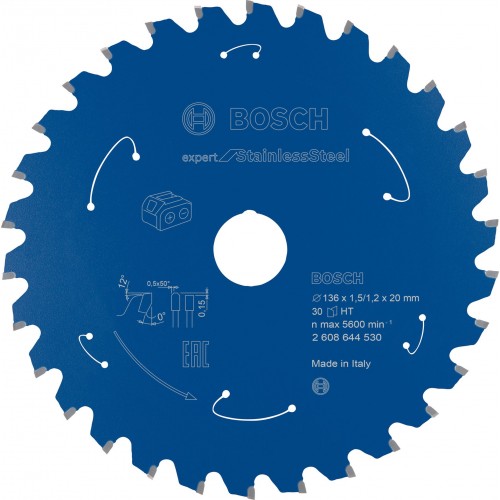 BOOSCH Pílový kotúč Expert for Stainless Steel 136x1,5/1x20 T24 2608644530