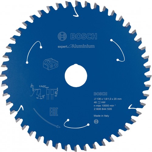 BOSCH Pílový kotúč Expert for Aluminium 136×20×1,6/1×48T 2608644535 BOSCH Pílový kotúč Expert for Aluminium 136×20×1,6/1×48T 2608644535