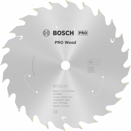 BOSCH Kotúč PRO Wood cordless na drevo pre aku okružné píly 140x10x1,5/1,0x24T 2608837669
