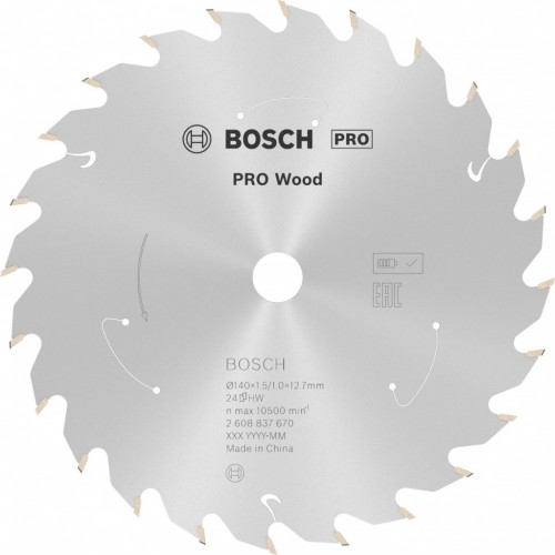 BOSCH Kotúč PRO Wood cordless na drevo pre aku okruž. píly 140x12,7x1,5/1,0x24T 2608837670