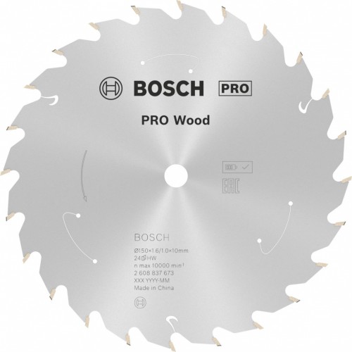 BOSCH Kotúč PRO Wood cordless na drevo pre aku okružné píly 150x10x1,6/1,0x24T 2608837673