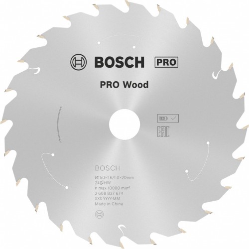 BOSCH Kotúč PRO Wood cordless na drevo pre aku okružné píly 150x20/16x1,6/1,0x24T 26088376