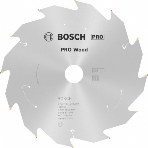 BOSCH Kotúč PRO Wood cordless na drevo pre aku okr. píly 160x20/15,87x1,5/1,0x12T 26088375
