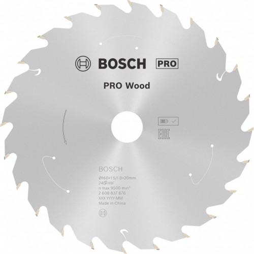 BOSCH Kotúč PRO Wood cordless 160x20/15,875x1,5/1,0x24T 2608837676