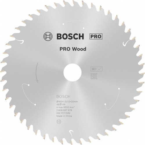 BOSCH Kotúč PRO Wood cordless 160x20/15,875x1,5/1,0x48T 2608837678