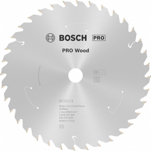 BOSCH Kotúč PRO Wood cordless 165x15,875x1,5/1,0x36T 2608837682