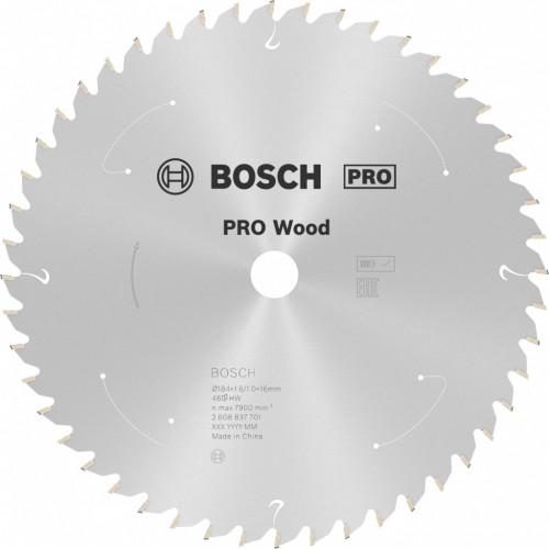 BOSCH Kotúč PRO Wood cordless na drevo 184x16x1,6/1,0x48T 2608837701
