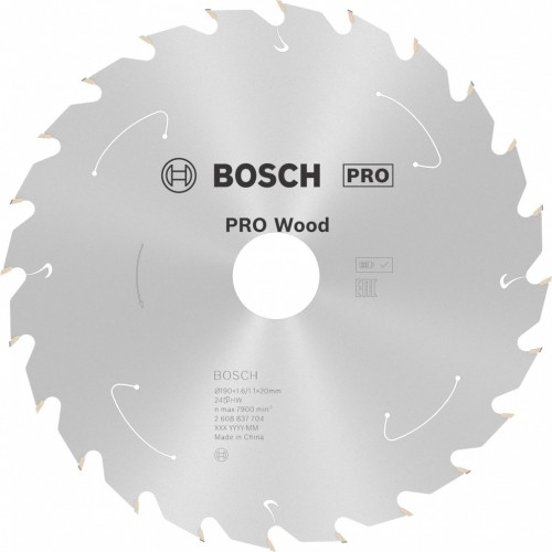 BOSCH Kotúč PRO Wood cordless 190x20x1,6/1,1x24T 2608837704