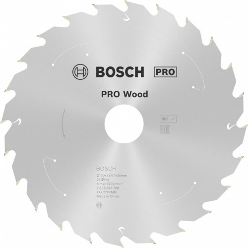 BOSCH Kotúč PRO Wood cordless 190x30x1,6/1,1x24T 2608837708