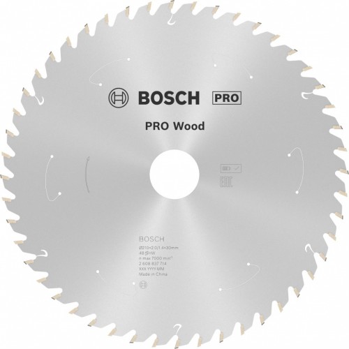 BOSCH Kotúč PRO Wood cordless na drevo 210x30x1,7/1,2x48T 2608837714