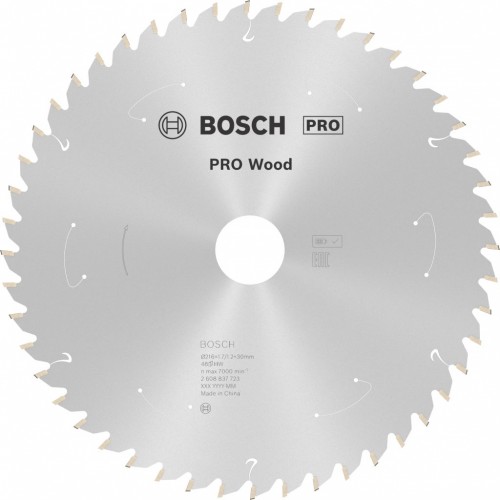 BOSCH Kotúč PRO Wood cordless na drevo 216×1,7/1,2×30 T48, 2608837723