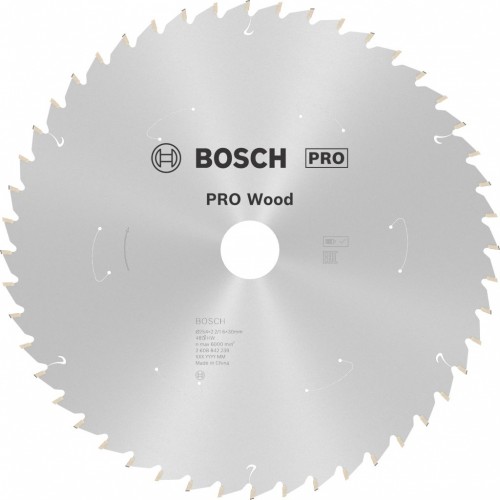 BOSCH Kotúč PRO Wood cordless na drevo 254X2.2/1.6X30X48T 2608842239