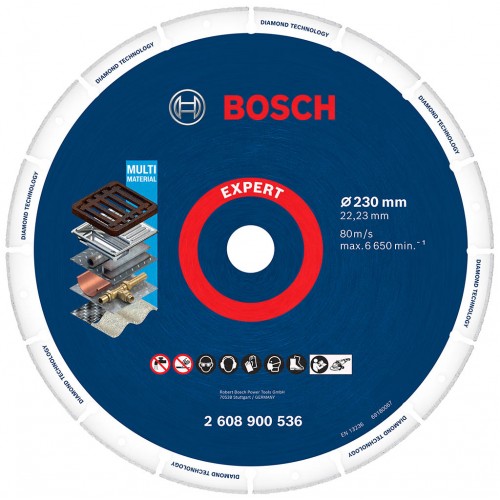 BOSCH Veľký rezací kotúč EXPERT Diamond Metal Wheel, 230 x 22,23 mm 2608900536