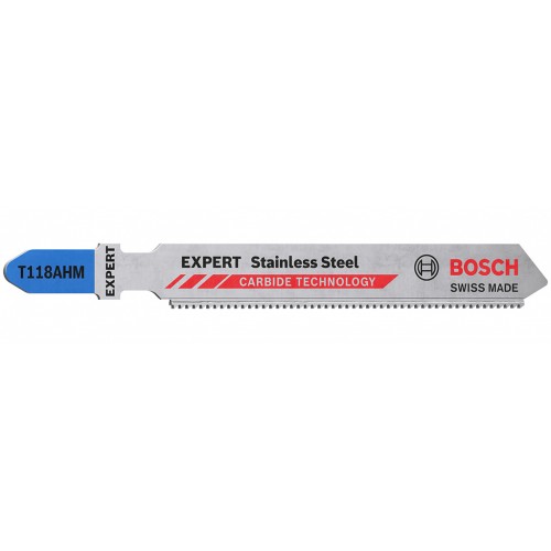 BOSCH Listy priamočiarej píly EXPERT ‘Stainless Steel’ T 118 AHM, 3 ks 2608900561