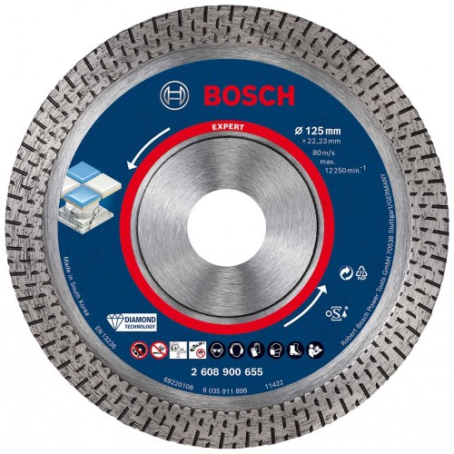 BOSCH Diamantový rezací kotúč EXPERT HardCeramic, 125 x 22,23 x 1,4 x10 mm 2608900655