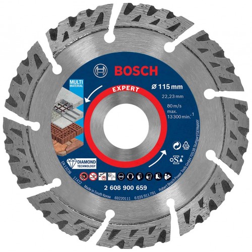 BOSCH Diamantový rezací kotúč EXPERT MultiMaterial 115 x 22,23 x 2,2 x12 mm 2608900659