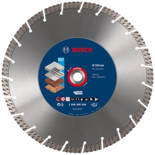 BOSCH Diamantový rezací kotúč EXPERT MultiMaterial 350 × 20/25,40 × 3,3 ×15 mm 2608900666