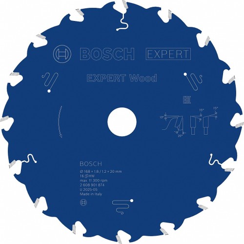 BOSCH Expert for Wood Pílový kotúč, 168 × 1,8/1,2 × 20 mm, T16 2608901874