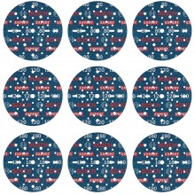 BOSCH Sada fóliových brúsnych kotúčov EXPERT O780, 150 mm, G80 (3×), G120 (3×), G180 (3×)