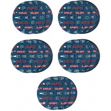 BOSCH Sada fóliových brúsnych kotúčov EXPERT O780,150 mm,G60/G80/G120/G180/G240 2608902470