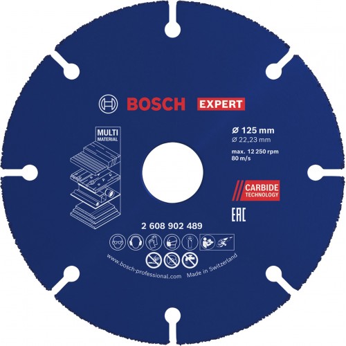 Bosch EXPERT Carbide Multi Wheel Karbidový rezací kotúč 125mm, 22,23mm 2608902489 Bosch EXPERT Carbide Multi Wheel Karbidový rezací kotúč 125mm, 22,23mm 2608902489