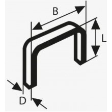 BOSCH Sponka z plochého drôtu, typ 51, 10 x 1 x 6mm 2609200200
