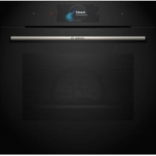 Bosch Serie 8, vstavaná rúra s prídavnou parou, 60 × 60 cm, čierna HRG7784B1