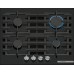 Bosch Serie 6 Plynová varná doska 60 cm Tvrdené sklo, čierna PPP6A6I40