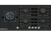 Bosch Serie 8 Plynová varná doska 90 cm, tvrdené sklo, čierna PRS9A6H40