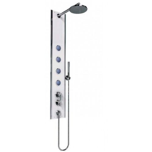 TEIKO rohový sprchový masážny panel 138 x 22 cm BOSS ECO P2 V262138N92T02011