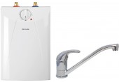 CLAGE Ohrievač vody so zásobníkom S5-U+BDP pod umývadlo s ventilovou armatúrou 4100-42057