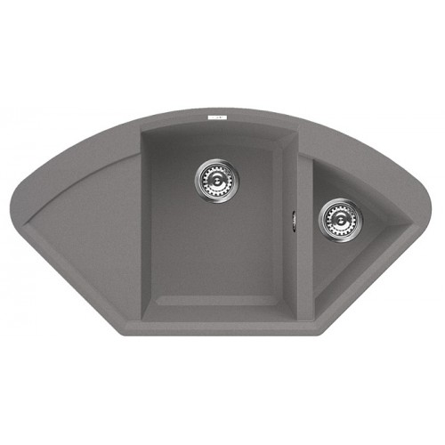 ELLECI EASY Corner granitový rohový drez, cromo