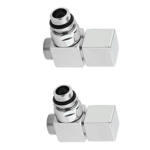 SAPHO CUBE pripojovacia sada ventilov ručné rohová, strieborná CP4520 SAPHO CUBE pripojovacia sada ventilov ručné rohová, strieborná CP4520