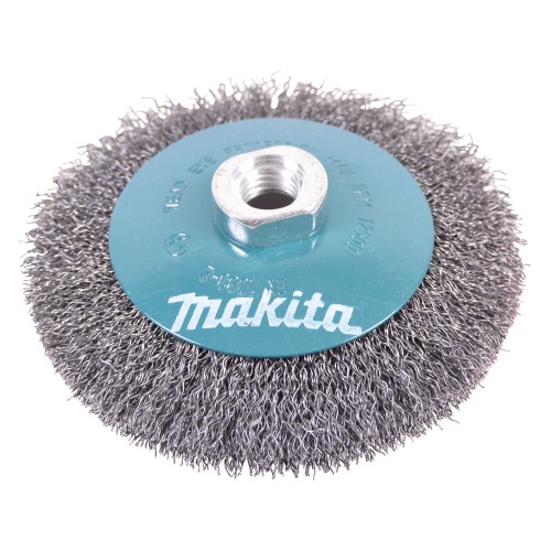 Makita miskovitá kefa z oceľového drôtu, vlnitý drôt 0,3 mm, 115 mm D-39849