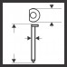BOSCH Klinec DA so zápustnou hlavou, SK64-34 38G 2608200520
