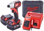 Milwaukee M18 BID-402C Aku rázový uťahovák 2x4.0 Ah, Kufr 4933443580