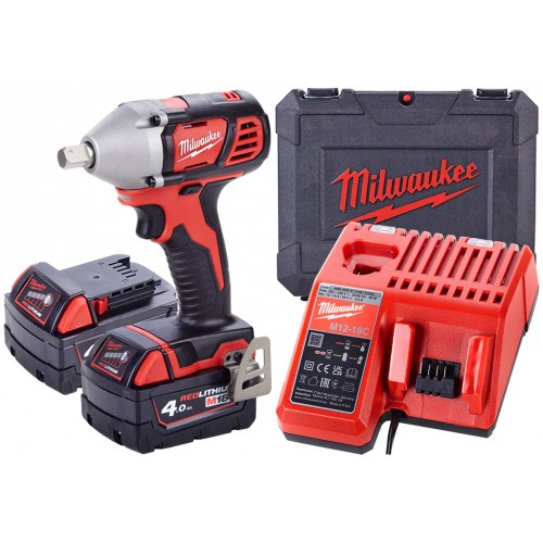 Milwaukee M18 BIW12-402C Rázový uťahovák 2x4.0 Ah, Kufr 4933443607