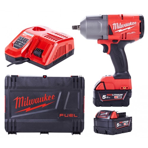 Milwaukee M18 FHIWF12-502X Aku rázový uťahovák (18V/2x5,0Ah) HD Kufor 4933459696