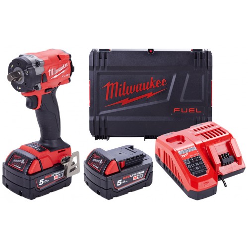 Milwaukee M18 FIW2P12-502X Aku rázový uťahovák 2x5,0 Ah, HD Kufor 4933478447